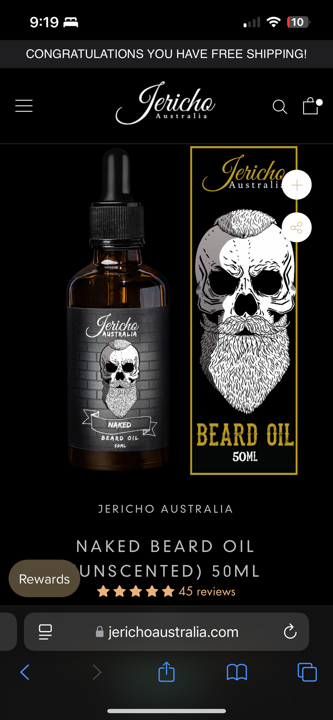 NAKED BEARD OIL (UNSCENTED) 50ML